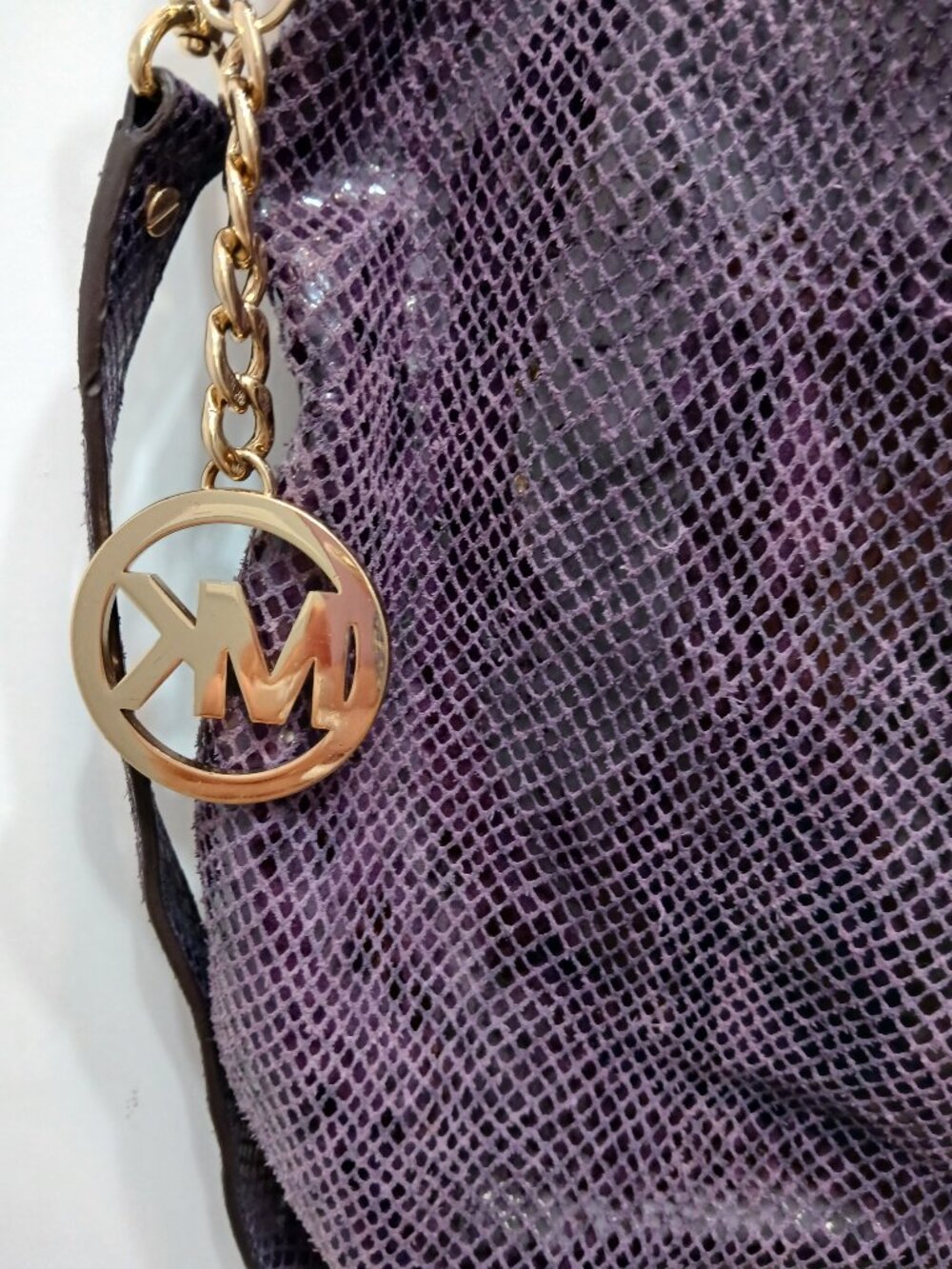 Michael Kors Purple Suede Python Bag💜 - Picture 10 of 11
